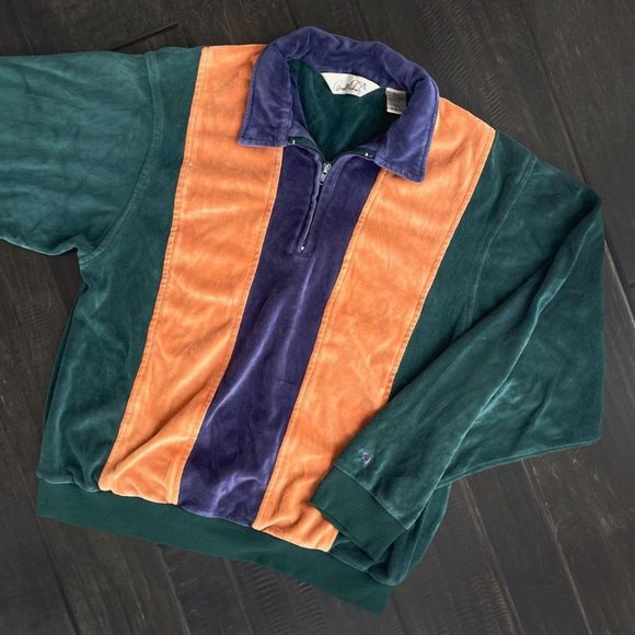 Vintage Velour Quarter zip - Picture 1 of 3